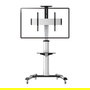 ROLINE 17031260 Soportes para TV con Ruedas, Piso, Plata, Ajuste de Altura e Inclinación, Pantalla 37-70 Pulgadas (94-177.8 cm), Hasta 50 kg, Montaje VESA 200x200 a 600x400 mm