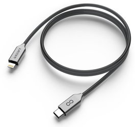 Cable Groovy Usb-C - Lightning Apple Alto Rendimiento 2,0A Silicona Gris 1 M.