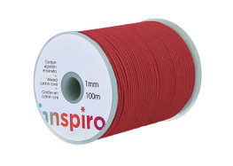 Innspiro Cordón de Algodón Encerado Fino Fucsia 1,0mm 100m