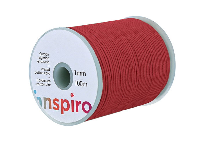 Innspiro Cordón de Algodón Encerado Fino Fucsia 1,0mm 100m Innspiro Cordón de Algodón Encerado Fino Fucsia 1,0mm 100m