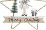 DKD Home Decor Decoración Colgante Navidad Moderna Blanco Negro 2 x 19 x 19.5 cm (12 Unidades)