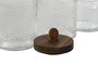 DKD Home Decor Bote Básico Set de 3 Transparente Cristal 11 x 22.4 x 11 cm