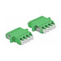 DeLOCK Acoplador de Fibra Óptica LC Quad Hembra a LC Quad Hembra Monomodo, 2 Piezas, Verde