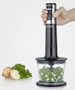 Severin SM3772 Batidora de mano 3 en 1 con picadora mini y vaso de 700ml, 600W, Negro/Acero inoxidable