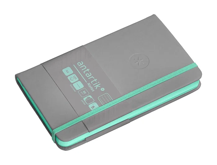 Antartik Cuaderno Antartik Notes Tapa Dura A6 Gris y Turquesa