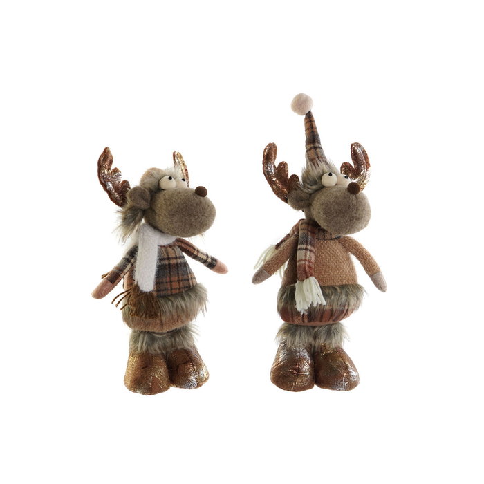 DKD Home Decor Figura Poliéster Marrón Surtido de 2 DKD Home Decor Figura Poliéster Marrón Surtido de 2