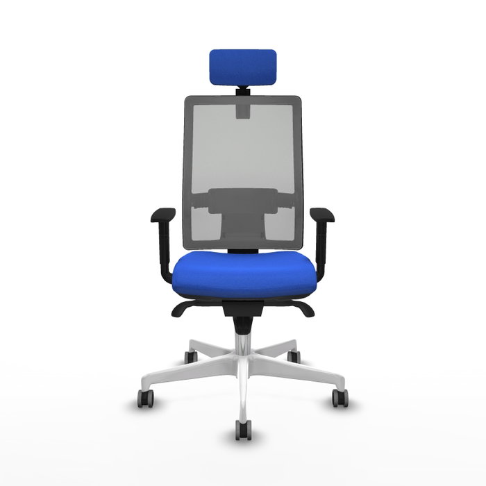 PIQUERAS Y CRESPO Silla de oficina Horna con mecanismo Sincro, Azul y Gris