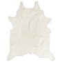 Home Deco Factory Alfombra Blanca 120x158 cm Imitación Piel Animal Poliéster Colección Natural