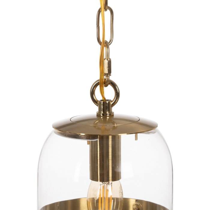 Lámpara Techo Oro Metal / Cristal 13 X 13 X 30 cm