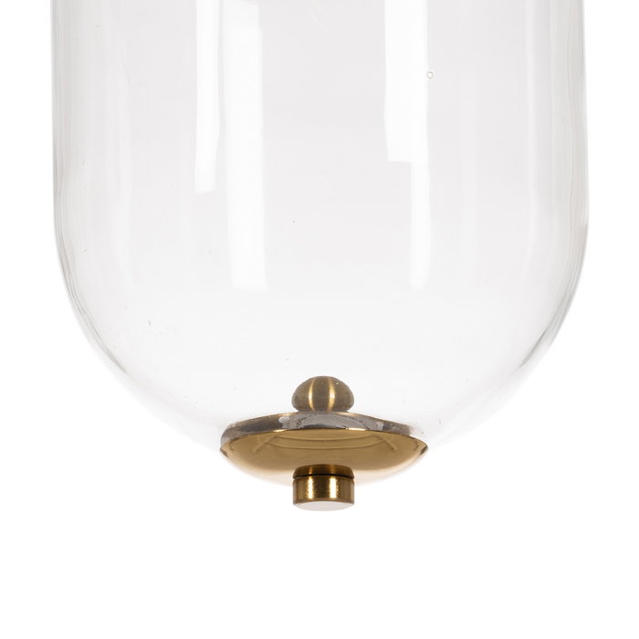 Lámpara Techo Oro Metal / Cristal 13 X 13 X 30 cm