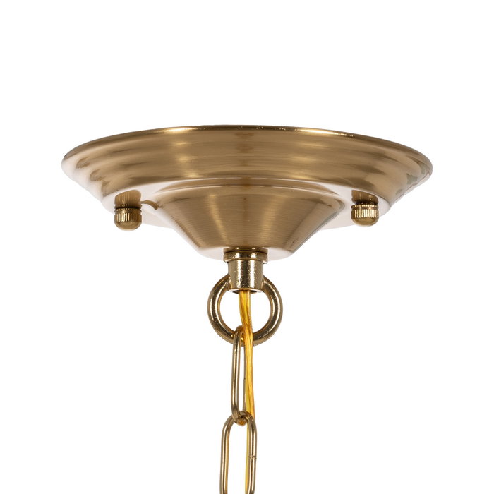 Lámpara Techo Oro Metal / Cristal 13 X 13 X 30 cm