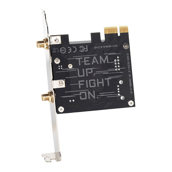 Gigabyte GC-WBAX210 - Tarjeta WLAN + Bluetooth Interna PCI Express, Wi-Fi 6E (802.11ax) Intel AX210, Tri-Banda 2400 Mbps, Antenas Externas, Color Negro