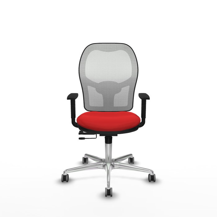 PIQUERAS Y CRESPO Silla de oficina Jorquera con mecanismo Sincro/Traslack, Rojo y Blanco PIQUERAS Y CRESPO Silla de oficina Jorquera con mecanismo Sincro/Traslack, Rojo y Blanco