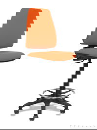 Taburete Piqueras y Crespo PB305RN Naranja Oscuro PVC