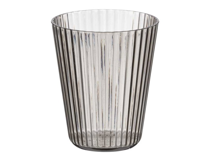 Leknes Vaso Rayas Gris 300 ml 8.3 x 10 x 8.3 cm (Set de 24)