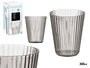 Leknes Vaso Rayas Gris 300 ml 8.3 x 10 x 8.3 cm (Set de 24)