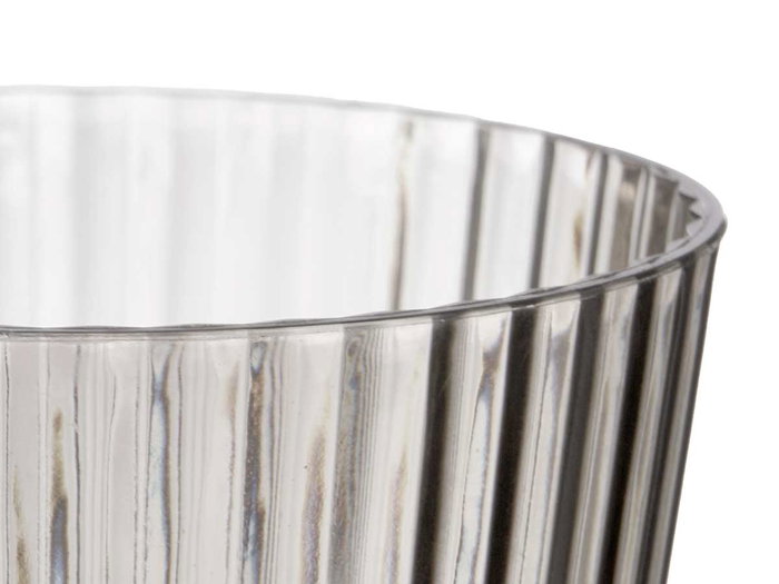 Leknes Vaso Rayas Gris 300 ml 8.3 x 10 x 8.3 cm (Set de 24)