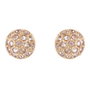 Adore Pendientes Naturale Mini Organic Circle Stud Cristales de Swarovski Rosa 1cm