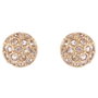 Adore Pendientes Naturale Mini Organic Circle Stud Cristales de Swarovski Rosa 1cm