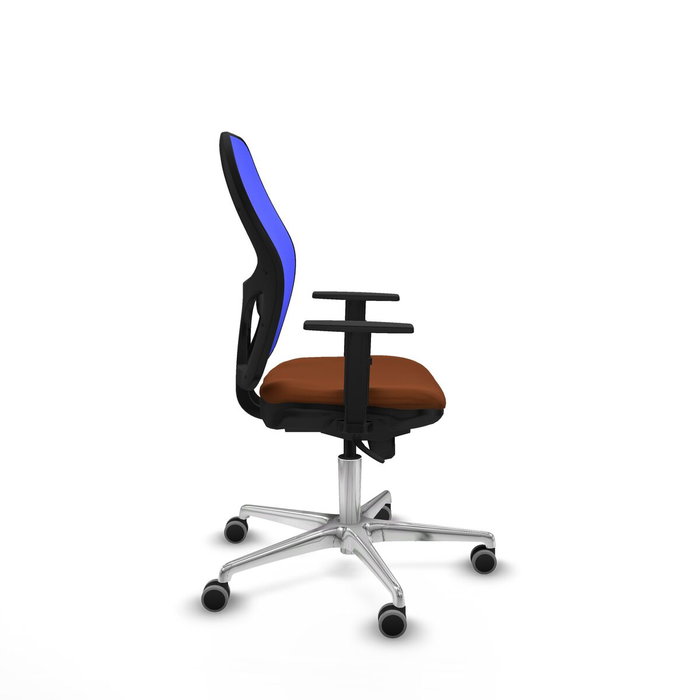PIQUERAS Y CRESPO Silla de oficina Jorquera con mecanismo Sincro, Marrón y Azul PIQUERAS Y CRESPO Silla de oficina Jorquera con mecanismo Sincro, Marrón y Azul