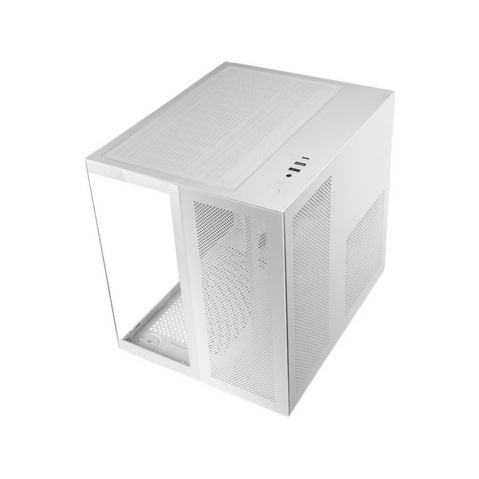 Mars Gaming MC-NOVAM Blanca Caja Ordenador MicroATX Mini Torre Doble Cristal Templado