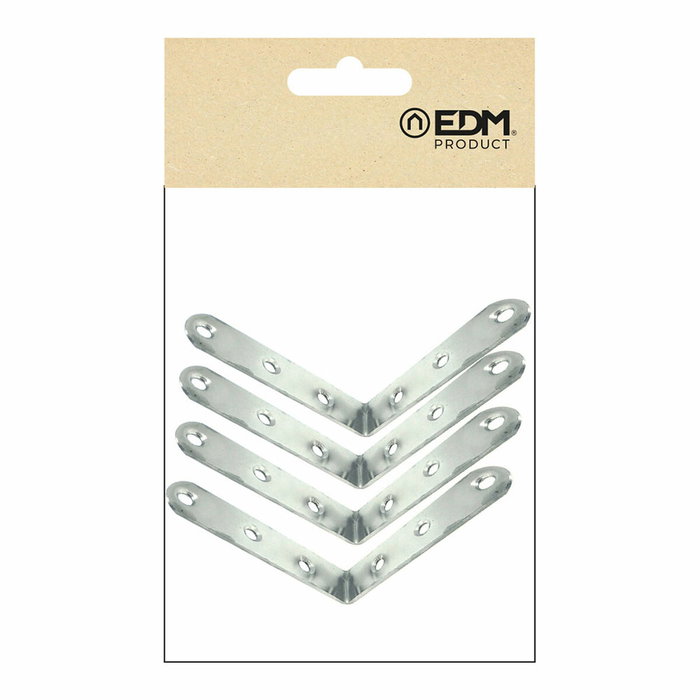 Edm Ángulo de refuerzo modelo AN24, 100 x 100 x 19 mm, 4 unidades Edm Ángulo de refuerzo modelo AN24, 100 x 100 x 19 mm, 4 unidades