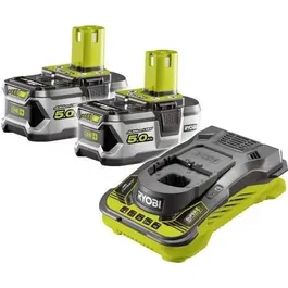 Ryobi Pack 2 Baterías 18V 5Ah + Cargador Ultra Rápido 5.0 A