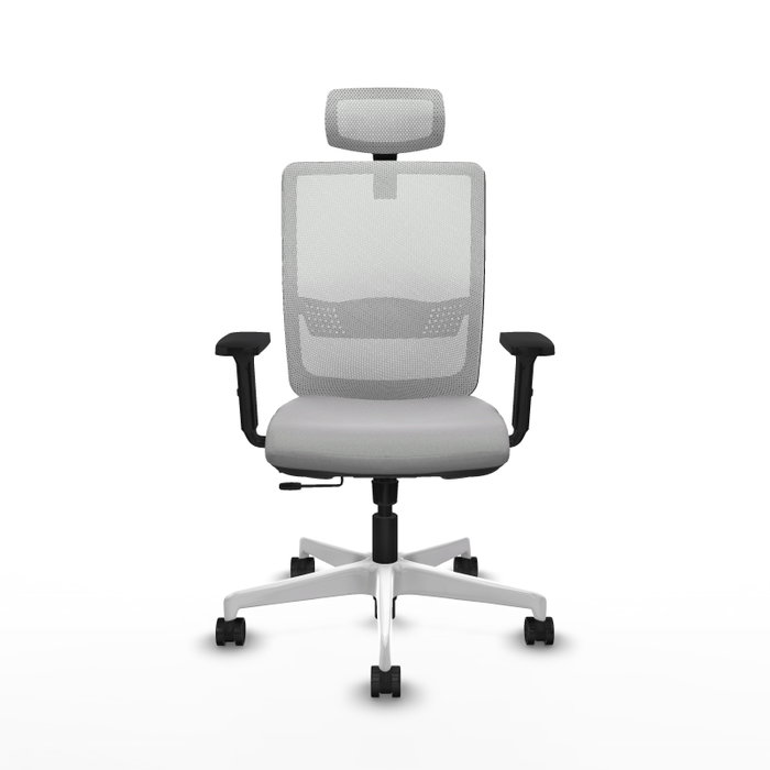 PIQUERAS Y CRESPO Silla de oficina Haches Gris claro/Blanco PIQUERAS Y CRESPO Silla de oficina Haches Gris claro/Blanco