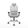 PIQUERAS Y CRESPO Silla de oficina Haches Gris claro/Blanco