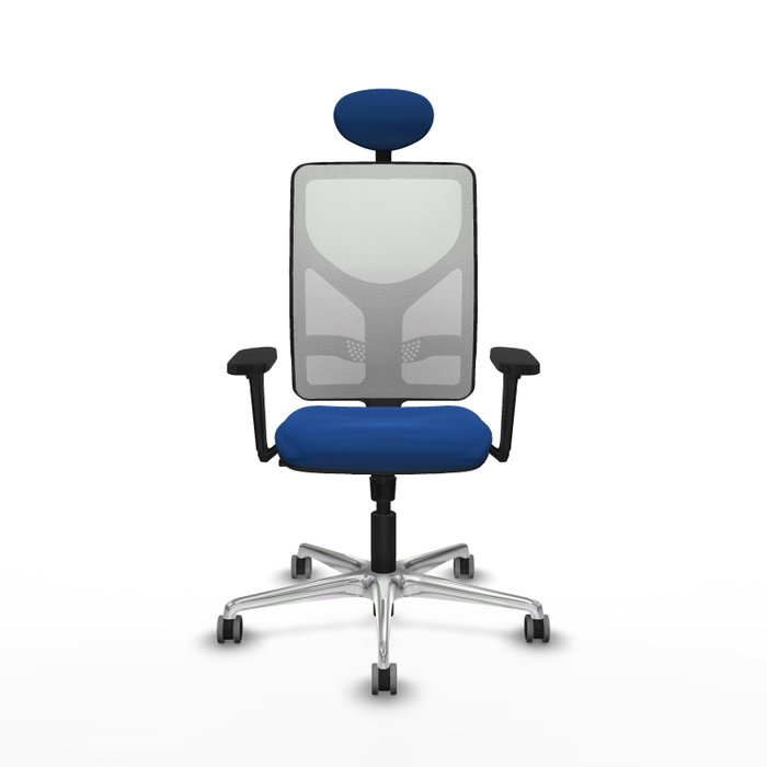 PIQUERAS Y CRESPO Silla de oficina Motilla con mecanismo Sincro, Azul y Blanco PIQUERAS Y CRESPO Silla de oficina Motilla con mecanismo Sincro, Azul y Blanco