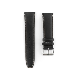 Tommy Hilfiger Correa de Piel Negra 22mm