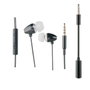 Muvit MUHPH0016 Auriculares Intrauditivos Negros con Micrófono Manos Libres y Adaptador 3.5mm/2.5mm