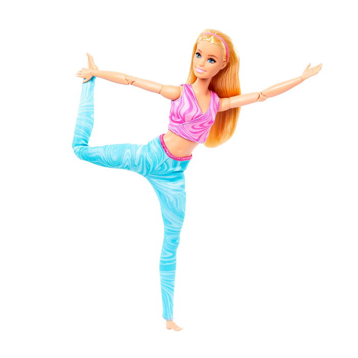 Muñeca Barbie Yoga Made To Move Rubia Hrh27 Mattel