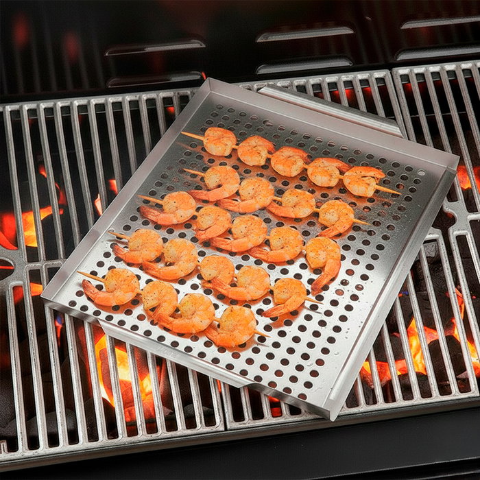 Inde Plancha Barbacoa con Agujeros Algon BBQ 40x29cm