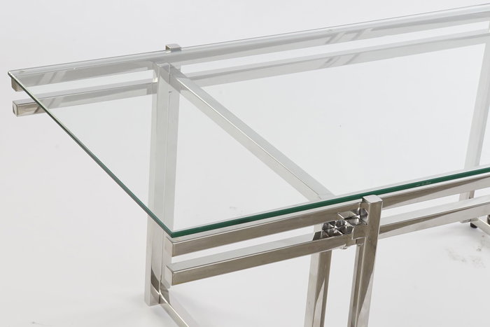 DKD Home Decor Mesa Centro Chic Plateado Cristal 60 x 45 x 120 cm DKD Home Decor Mesa Centro Chic Plateado Cristal 60 x 45 x 120 cm