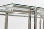 DKD Home Decor Mesa Centro Chic Plateado Cristal 60 x 45 x 120 cm