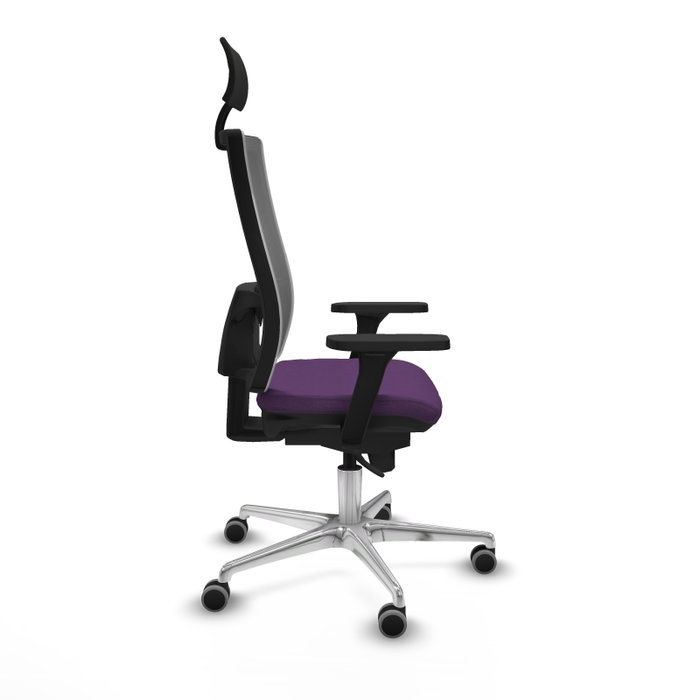 PIQUERAS Y CRESPO Silla de oficina Horna con mecanismo Sincro, Morado y Gris