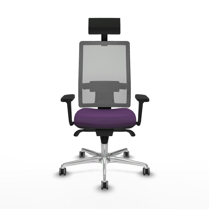 PIQUERAS Y CRESPO Silla de oficina Horna con mecanismo Sincro, Morado y Gris