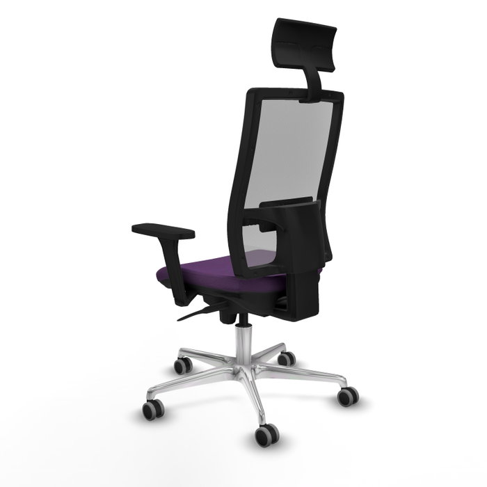 PIQUERAS Y CRESPO Silla de oficina Horna con mecanismo Sincro, Morado y Gris