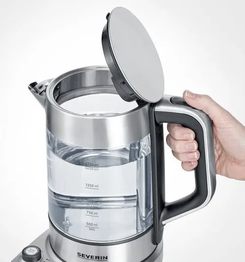 Severin WK 3422 Hervidor de agua de acero inoxidable y vidrio