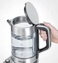 Severin WK 3422 Hervidor de agua de acero inoxidable y vidrio