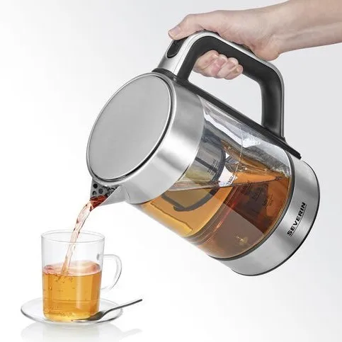 Severin WK 3422 Hervidor de agua de acero inoxidable y vidrio