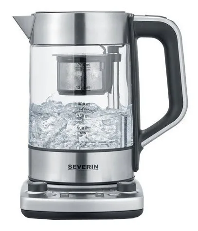 Severin WK 3422 Hervidor de agua de acero inoxidable y vidrio