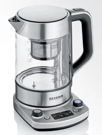 Severin WK 3422 Hervidor de agua de acero inoxidable y vidrio
