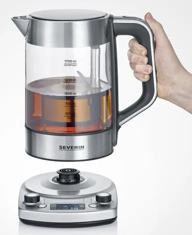 Severin WK 3422 Hervidor de agua de acero inoxidable y vidrio