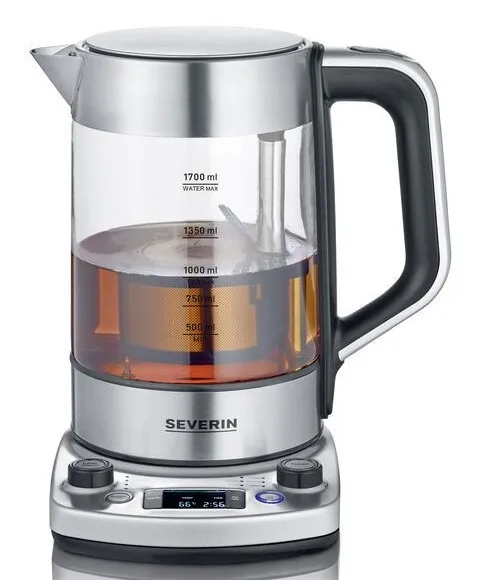 Severin WK 3422 Hervidor de agua de acero inoxidable y vidrio