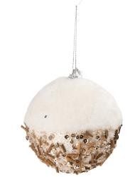 DKD Home Decor Bola de Decoración PE 10x10x10 Blanco