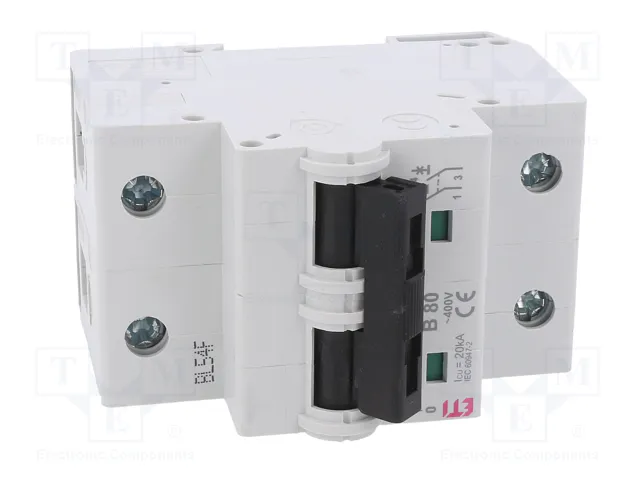 ETI POLAM Interruptor magnetotérmico ETIMAT 10 2P B80 80A 10kA ETI POLAM Interruptor magnetotérmico ETIMAT 10 2P B80 80A 10kA