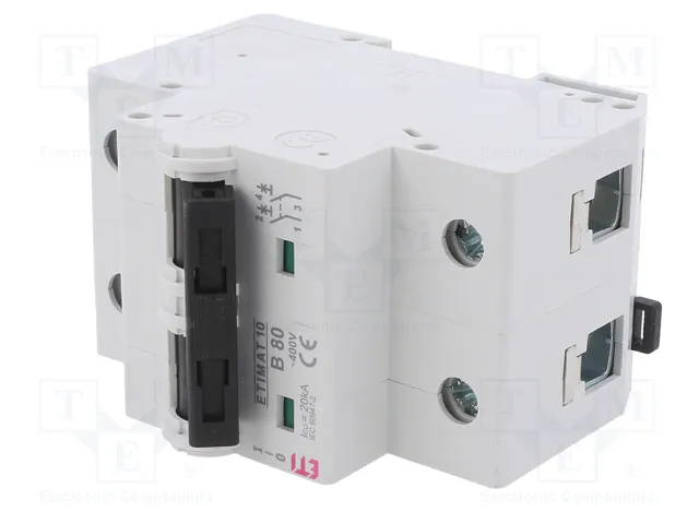 ETI POLAM Interruptor magnetotérmico ETIMAT 10 2P B80 80A 10kA ETI POLAM Interruptor magnetotérmico ETIMAT 10 2P B80 80A 10kA