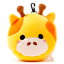 PUCKATOR Almohada de Viaje Antifaz Jirafa Relaxeazzz 17x14x9cm Poliéster Spandex